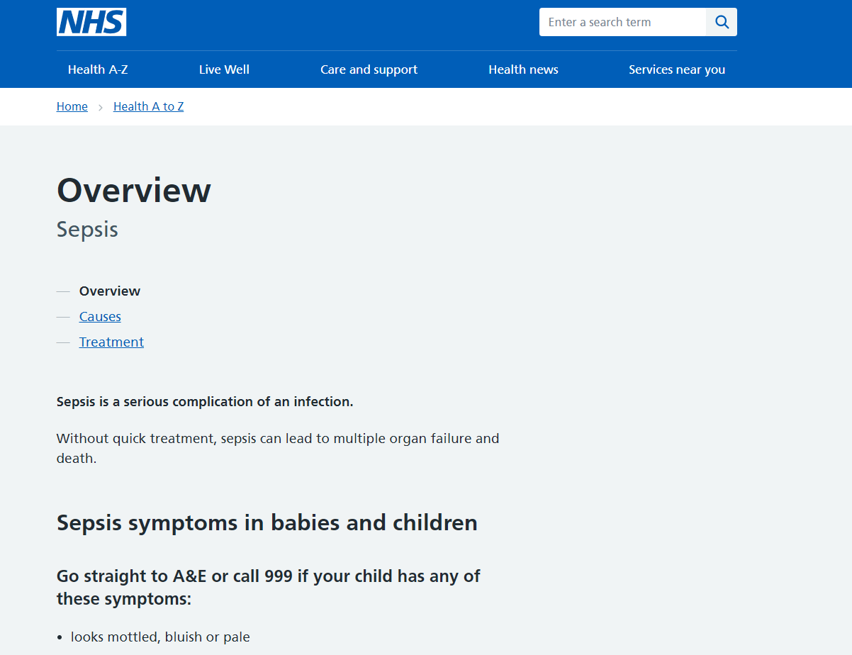 NHS Sepsis